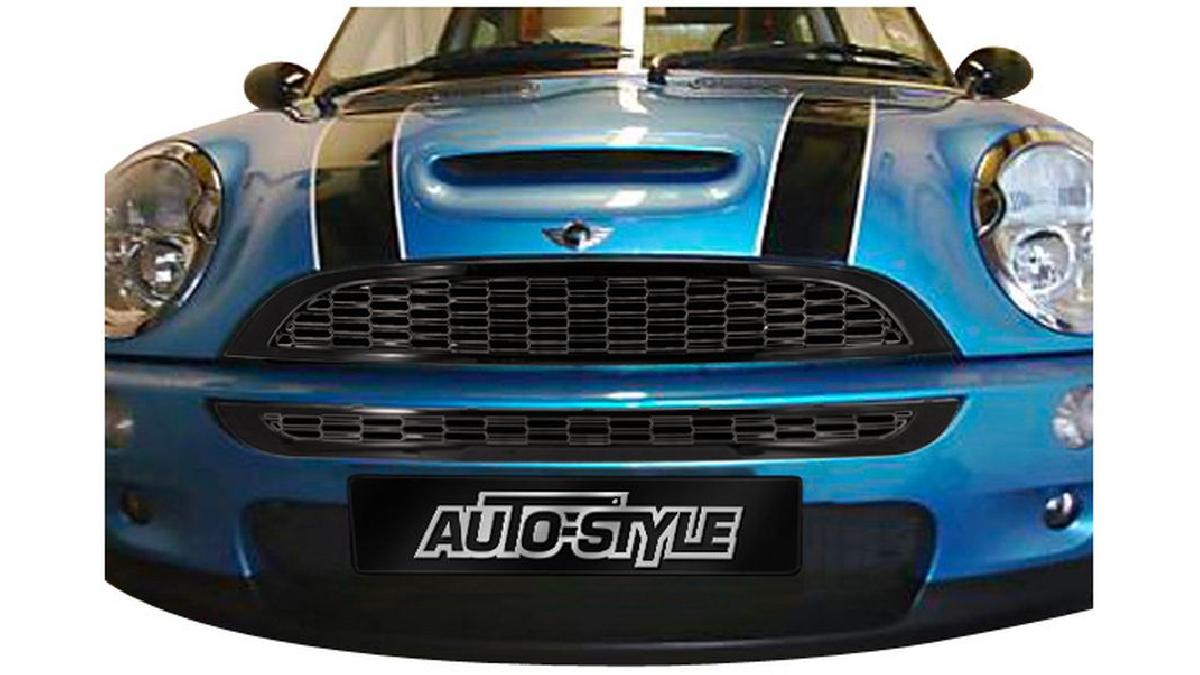 Grilles+Noir+sur+mesure+pour+BMW+New+Mini+R50%2FR52%2FR53+2001-2006+%28en+haut+%2B+en+bas%29